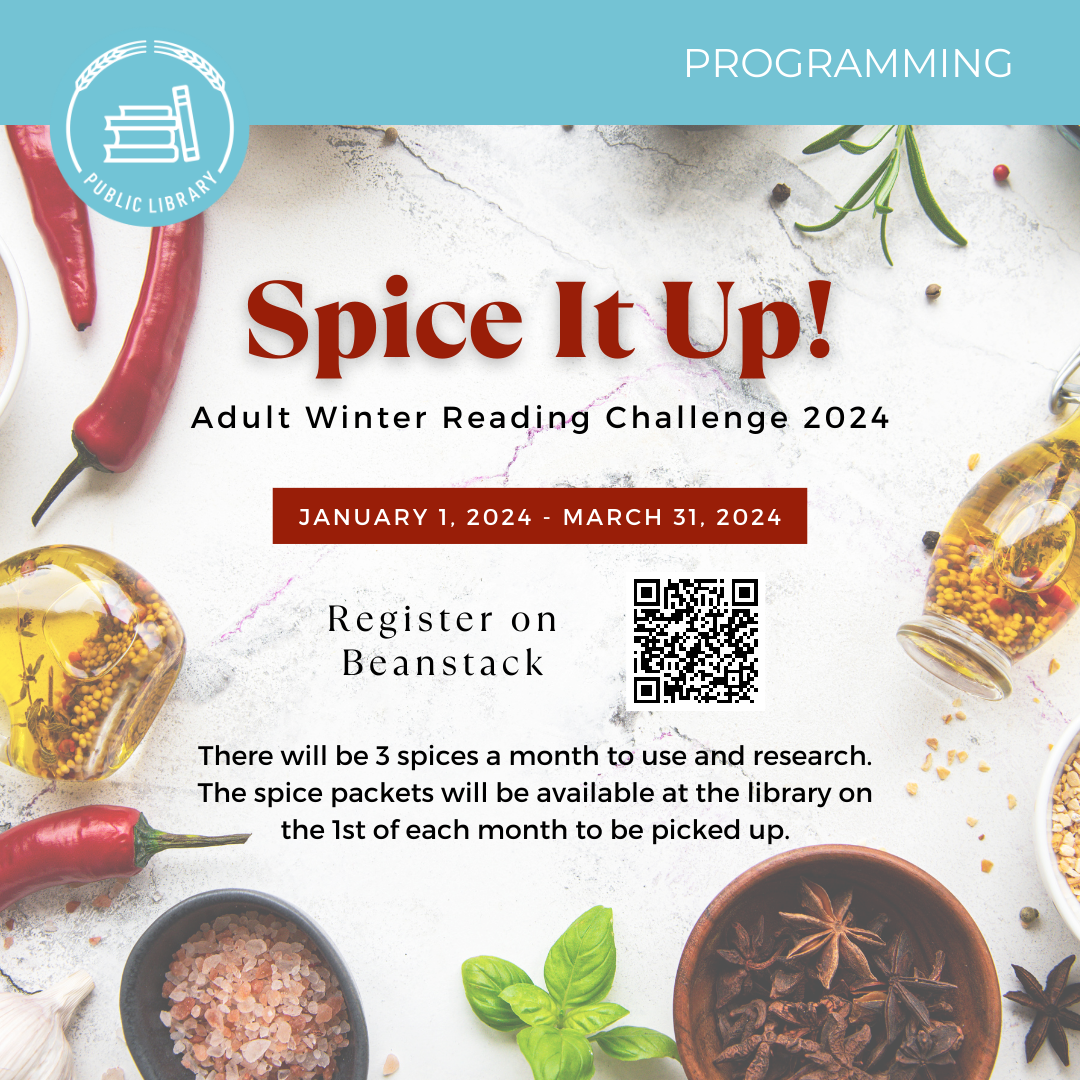Featured image for “Spice It Up! Adult Winter Reading Challenge 2024”