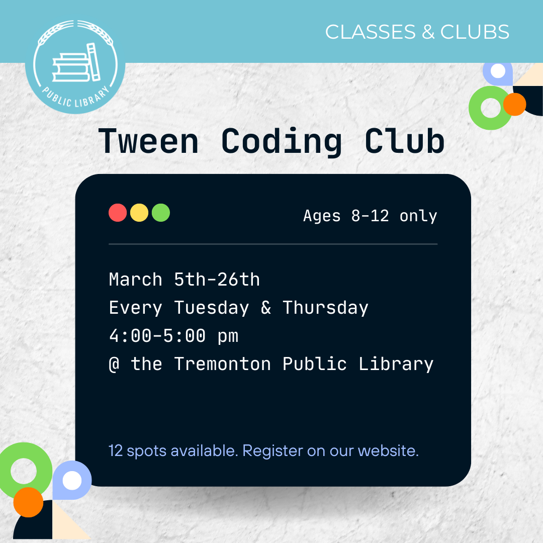 Featured image for “Tween Coding Club”